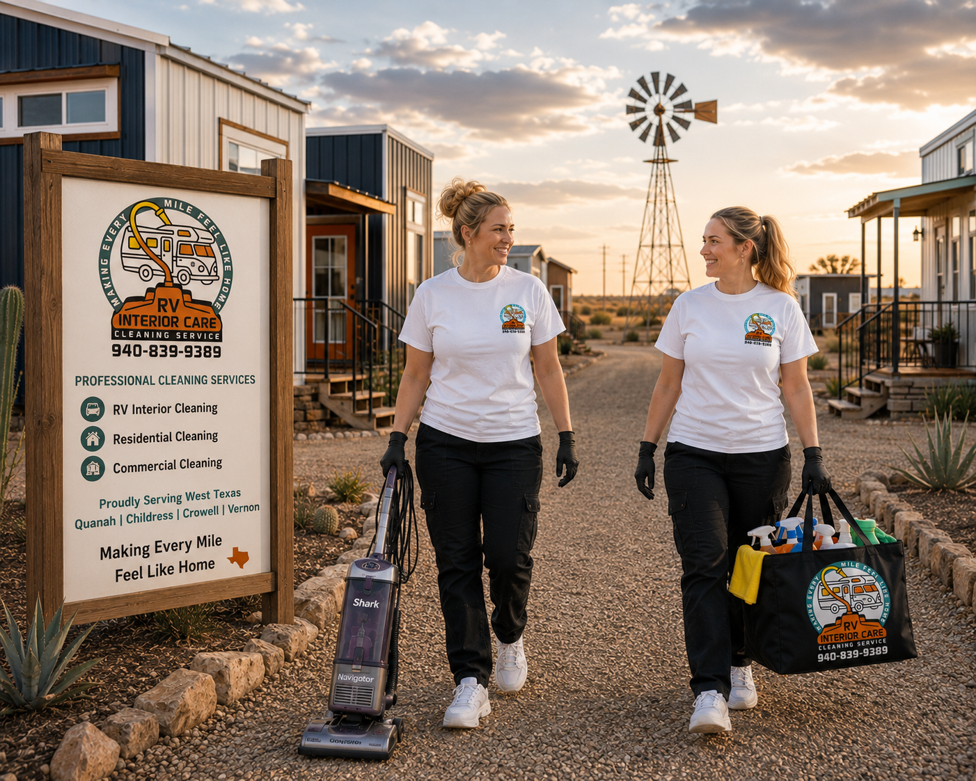The RV Interior Care, LLC team ready to help across the Northwest Texas area